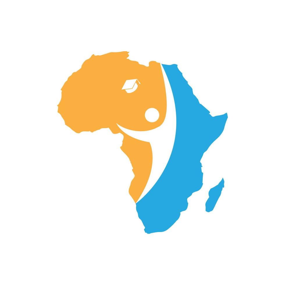 conceito de logotipo colorido da faculdade de áfrica vetor