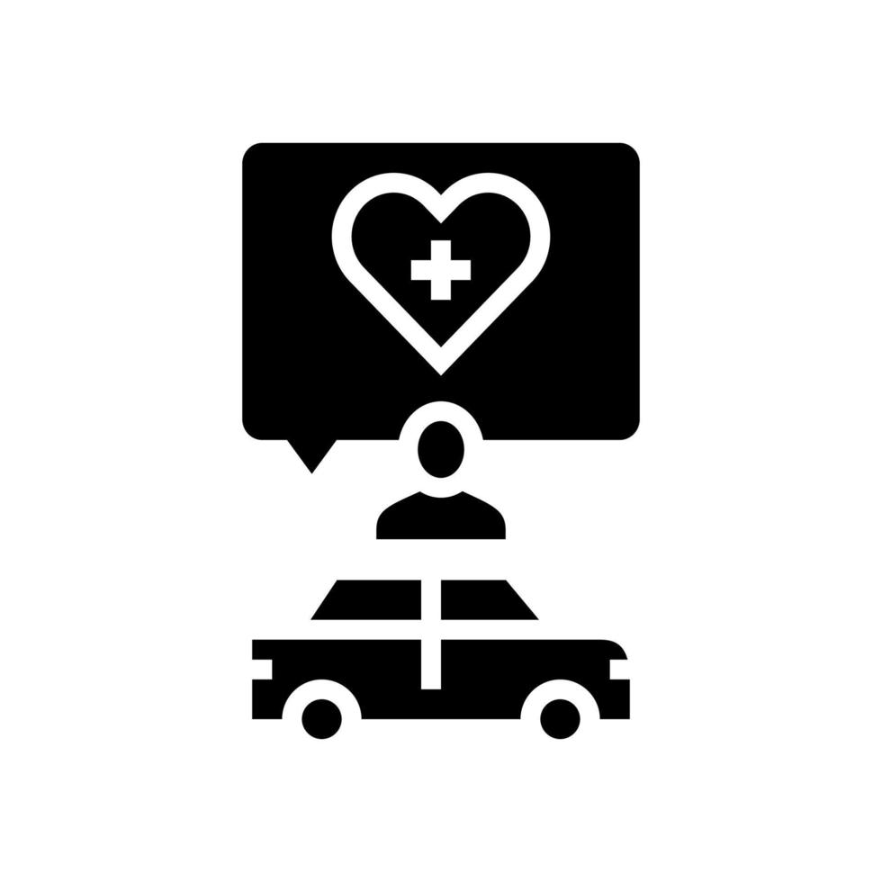 ilustração em vetor ícone glifo de condições de condução médica