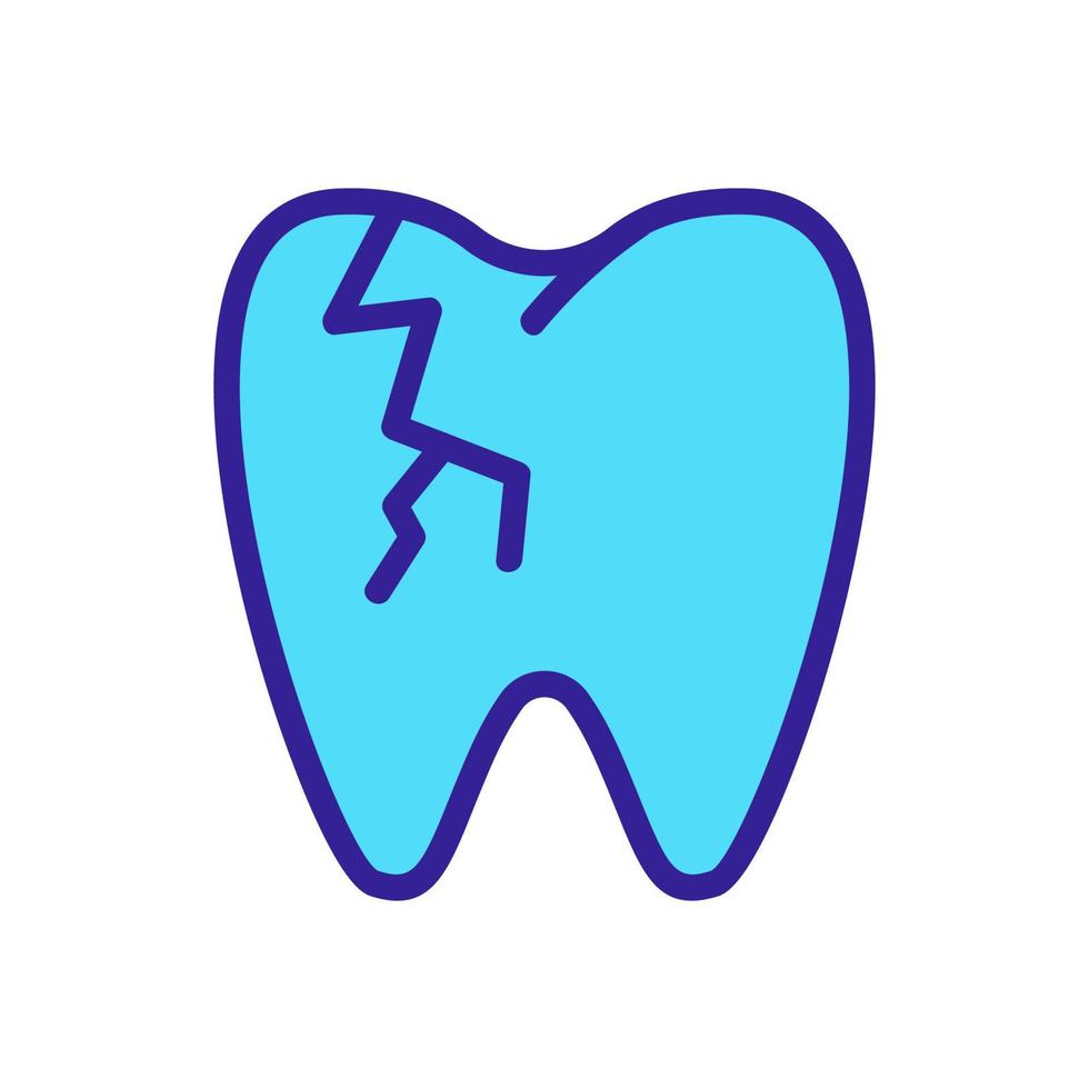 vetor de ícone de dor de dente. ilustração de símbolo de contorno isolado