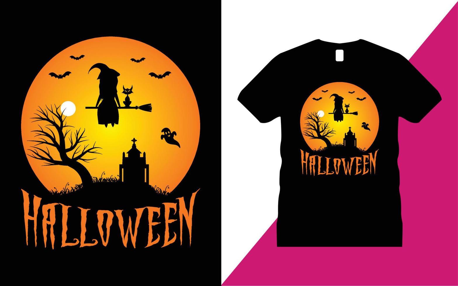 vetor de design de t-shirt de halloween. camiseta, abóbora, aranha, camiseta de halloween, design de camiseta de halloween,