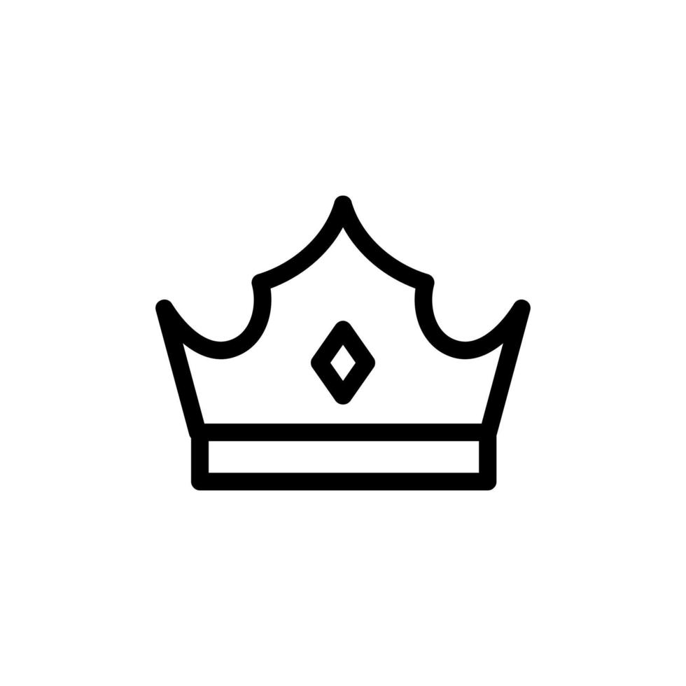 vetor de ícone da coroa real. ilustração de símbolo de contorno isolado