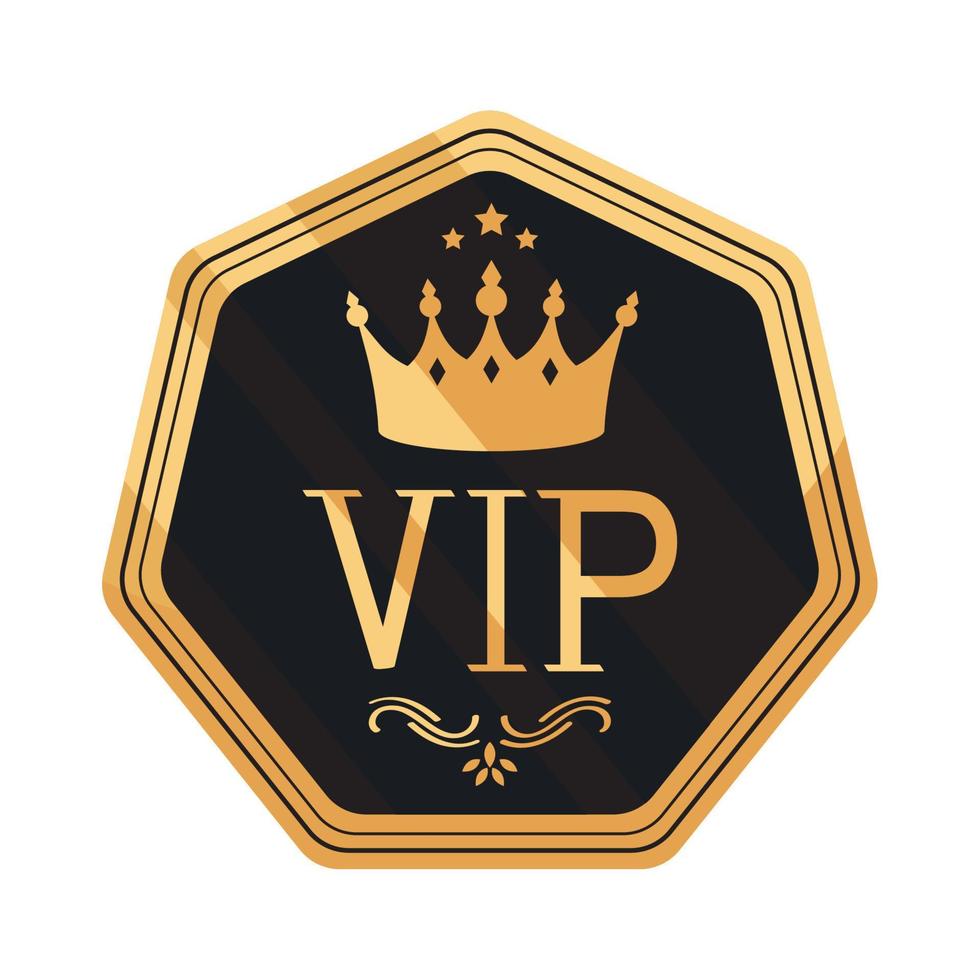 vip de ouro e coroa vetor