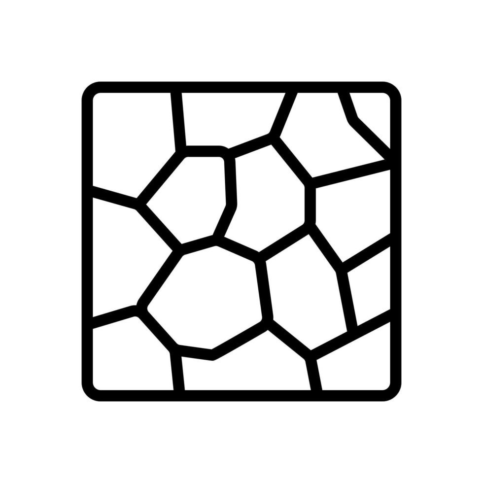 a ilustração de contorno de vetor de ícone de rachaduras de azulejos