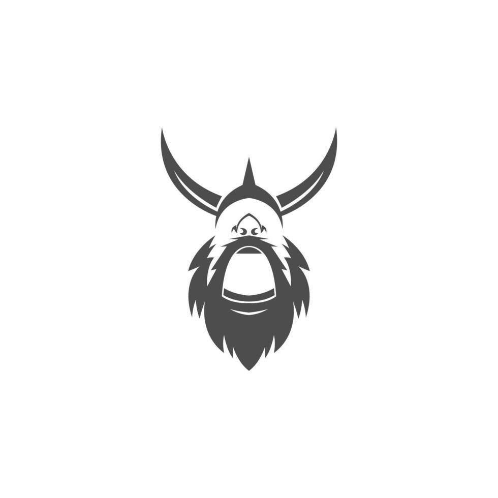 design de logotipo de ícone viking vetor