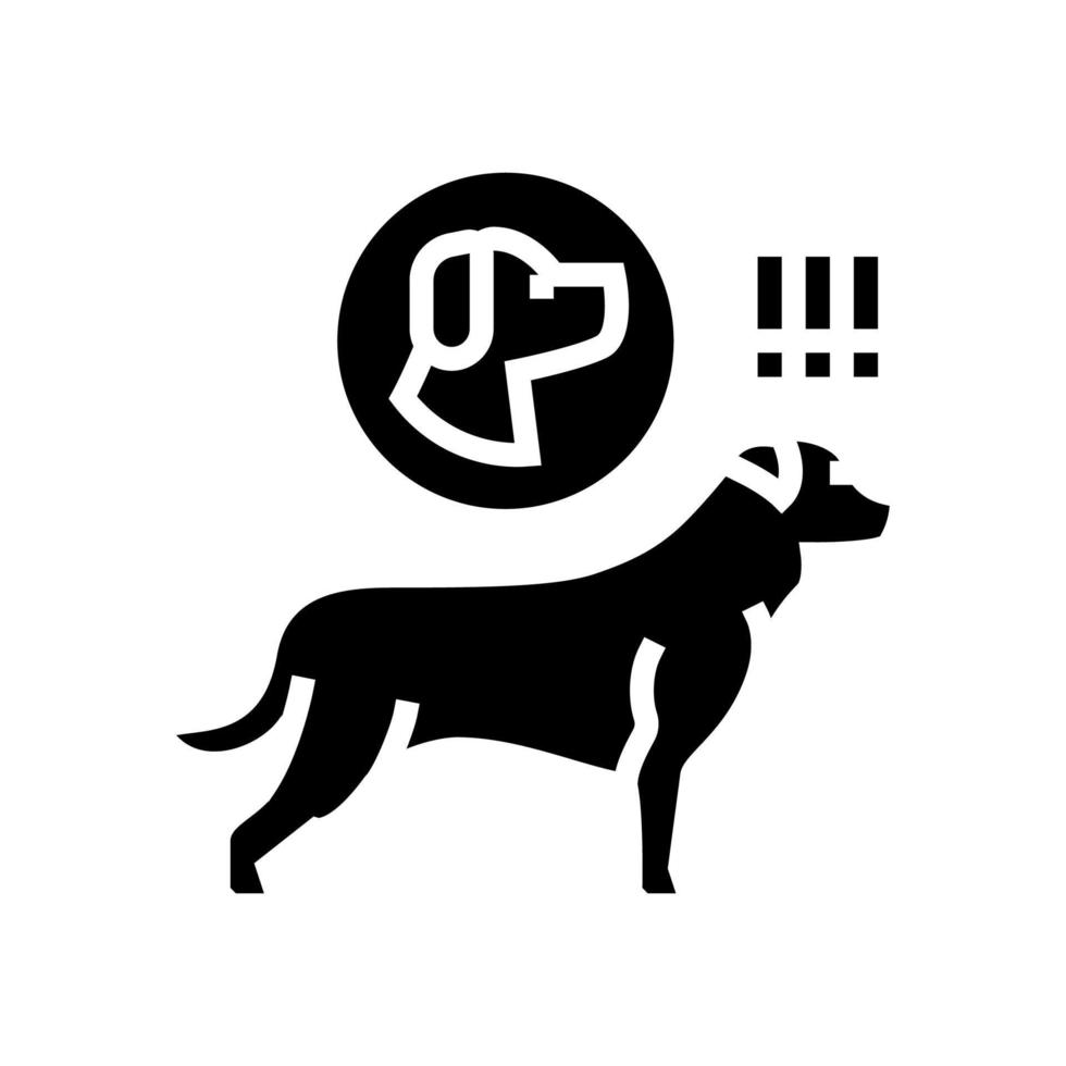 cão perseguindo ilustração vetorial de ícone de linha animal vetor