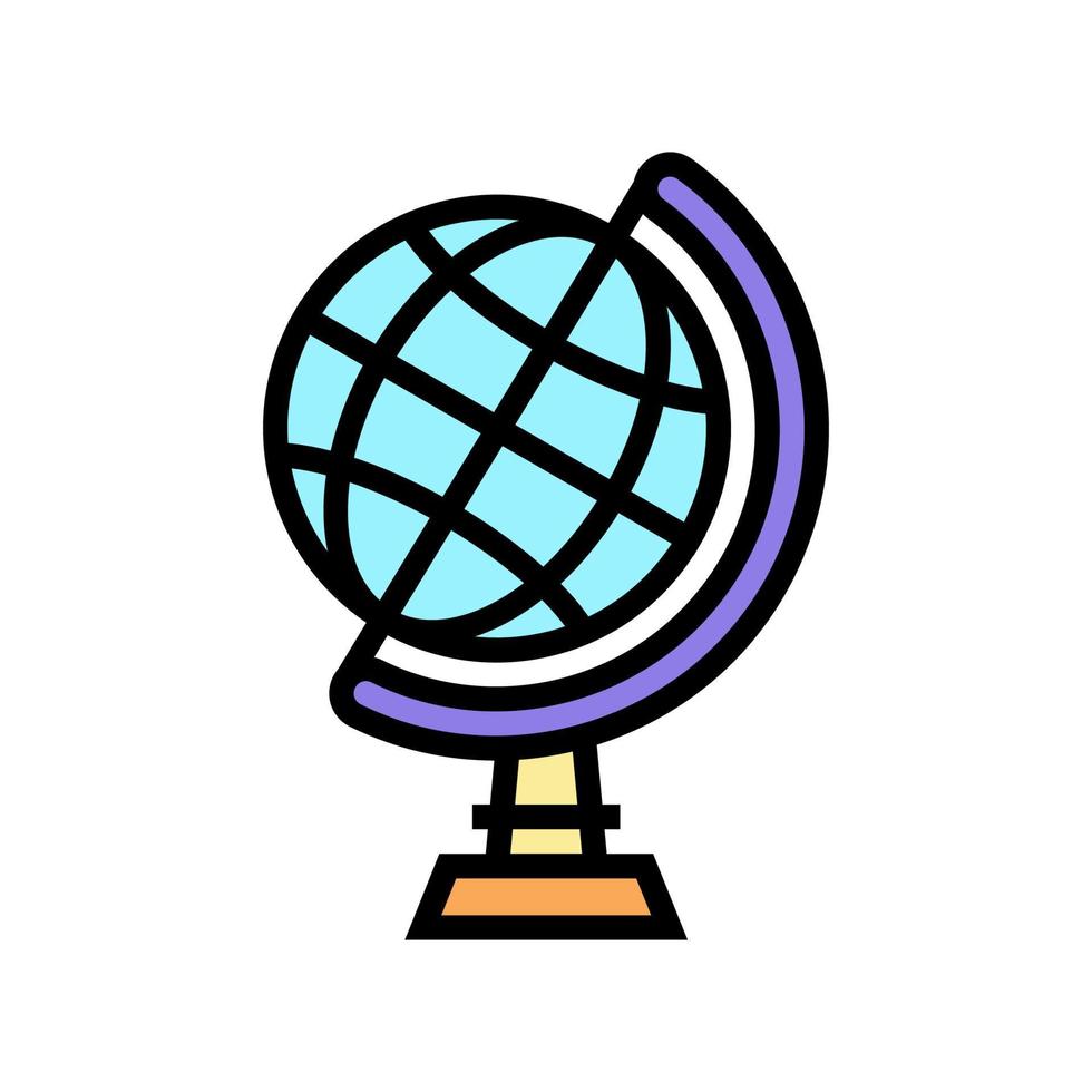 ilustração em vetor ícone de cor do globo geográfico