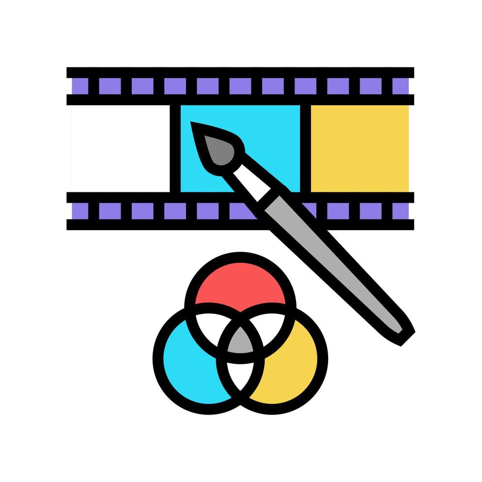 ilustração em vetor ícone de cor do editor de vídeo