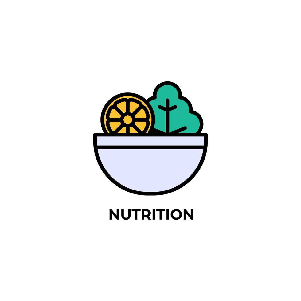 ícone de vetor de nutrição. ilustração em vetor design plano colorido. gráficos vetoriais