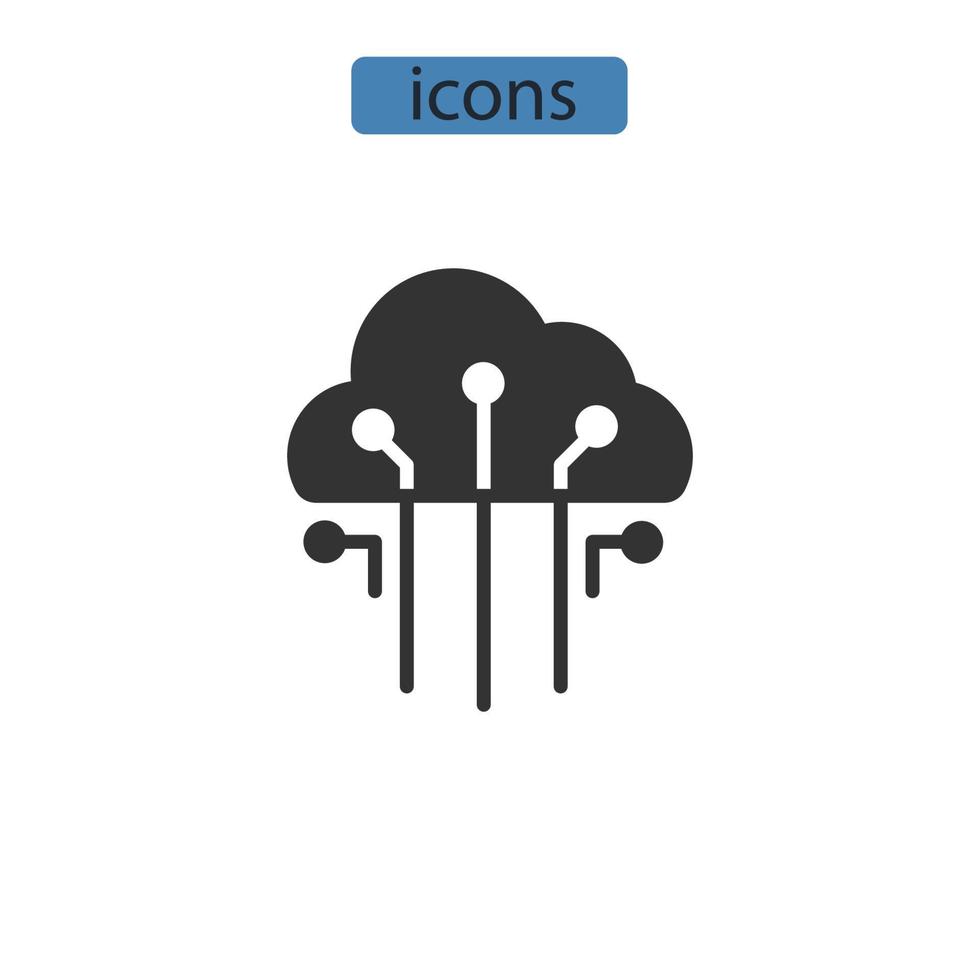 internet das coisas ícones símbolo elementos vetoriais para web infográfico vetor