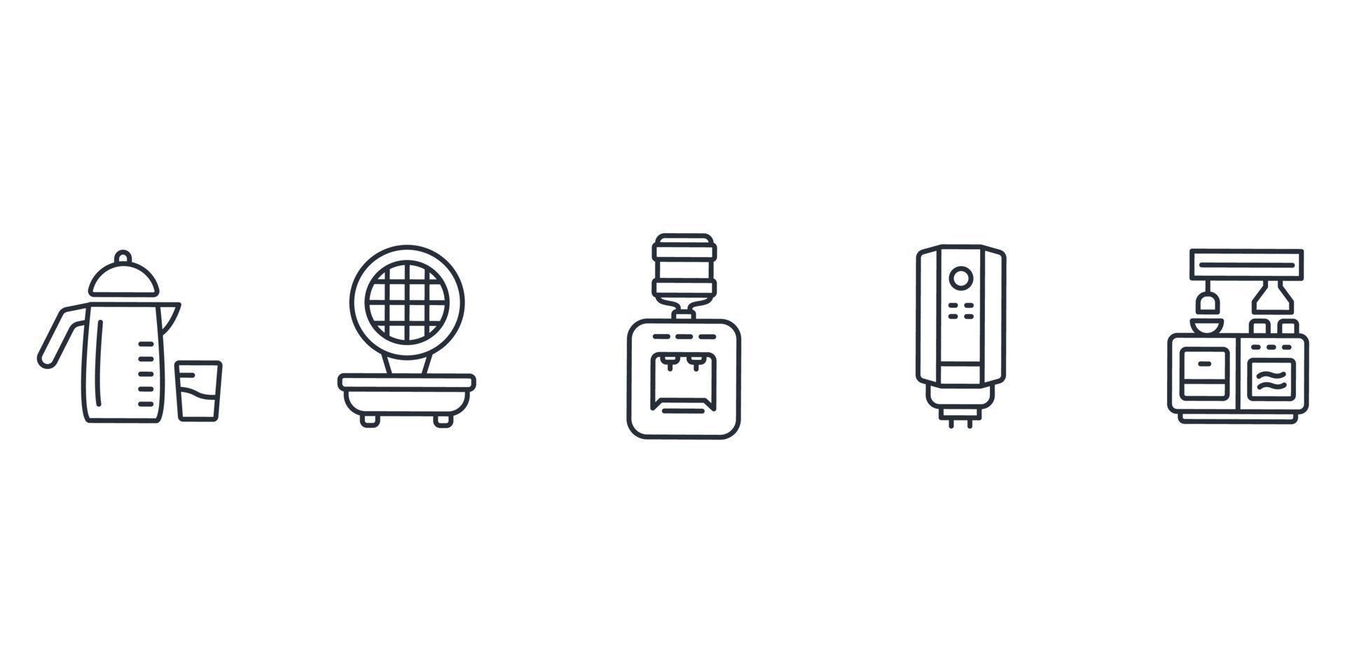 ícones de utensílios de cozinha simbolizam elementos vetoriais para infográfico web vetor