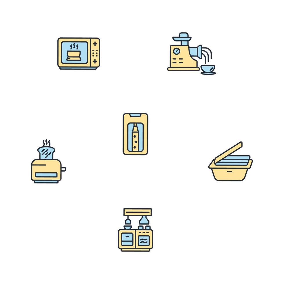 ícones de utensílios de cozinha simbolizam elementos vetoriais para infográfico web vetor