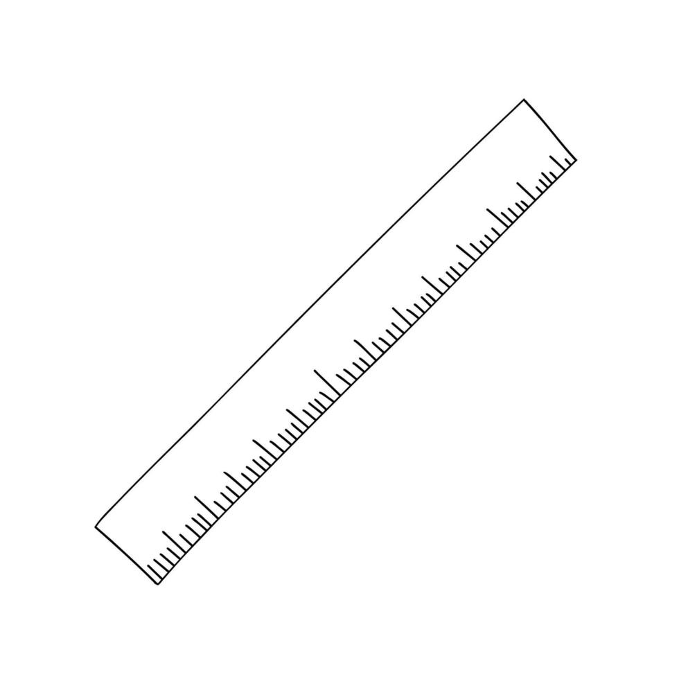 régua de ilustração de cor preta em um fundo branco vetor