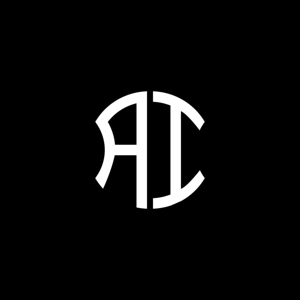 design criativo do logotipo da carta ai com gráfico vetorial, design de logotipo simples e moderno abc. vetor
