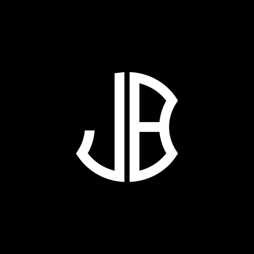 design criativo do logotipo da carta jb com gráfico vetorial, design de logotipo simples e moderno abc. vetor