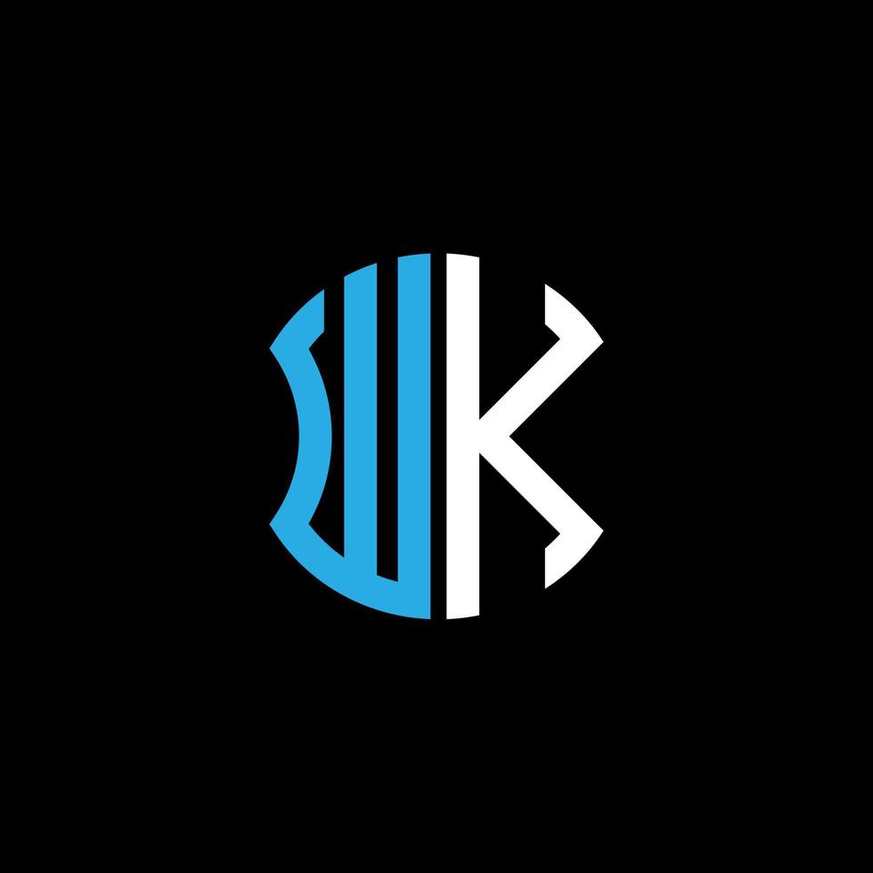 wk letter logo design criativo com gráfico vetorial, design de logotipo simples e moderno abc. vetor