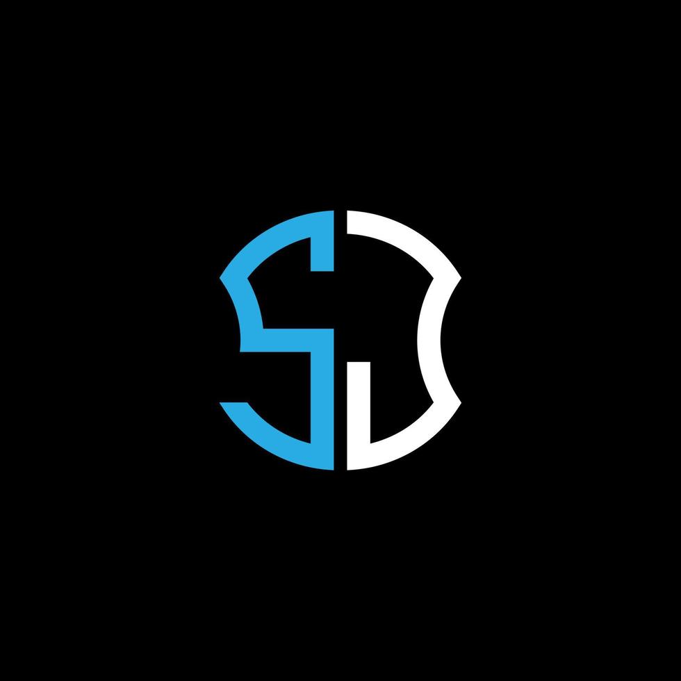 design criativo do logotipo da letra sj com gráfico vetorial, design de logotipo simples e moderno abc. vetor
