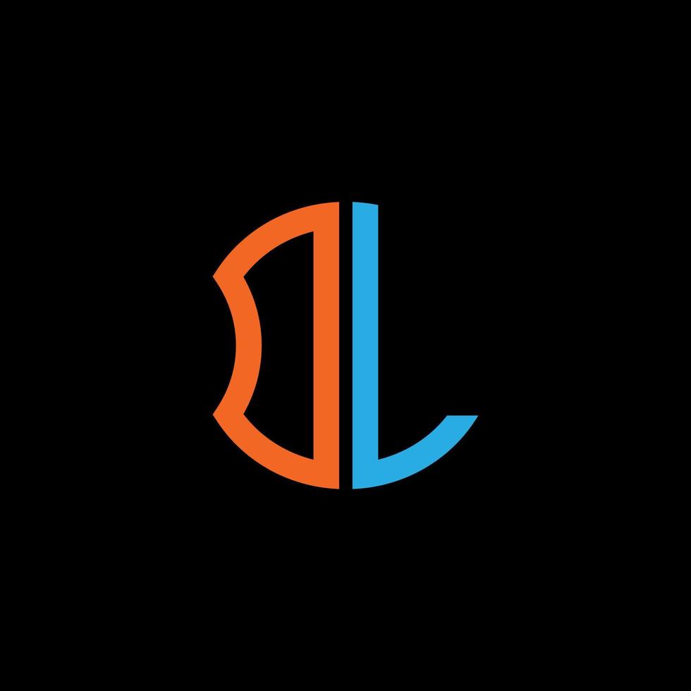 dl letter logo design criativo com gráfico vetorial, design de logotipo simples e moderno abc. vetor