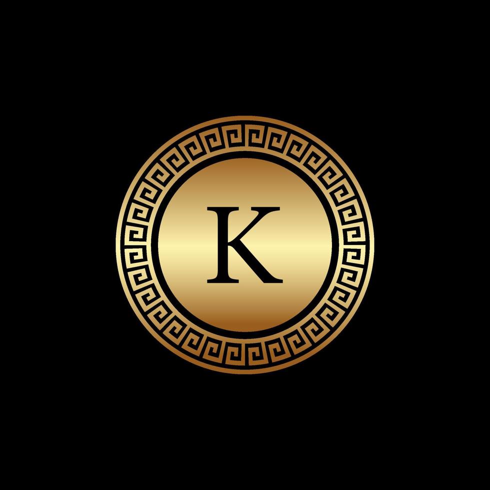 design de logotipo milionário, elemento de modelo de design de ícone, design lett k vetor