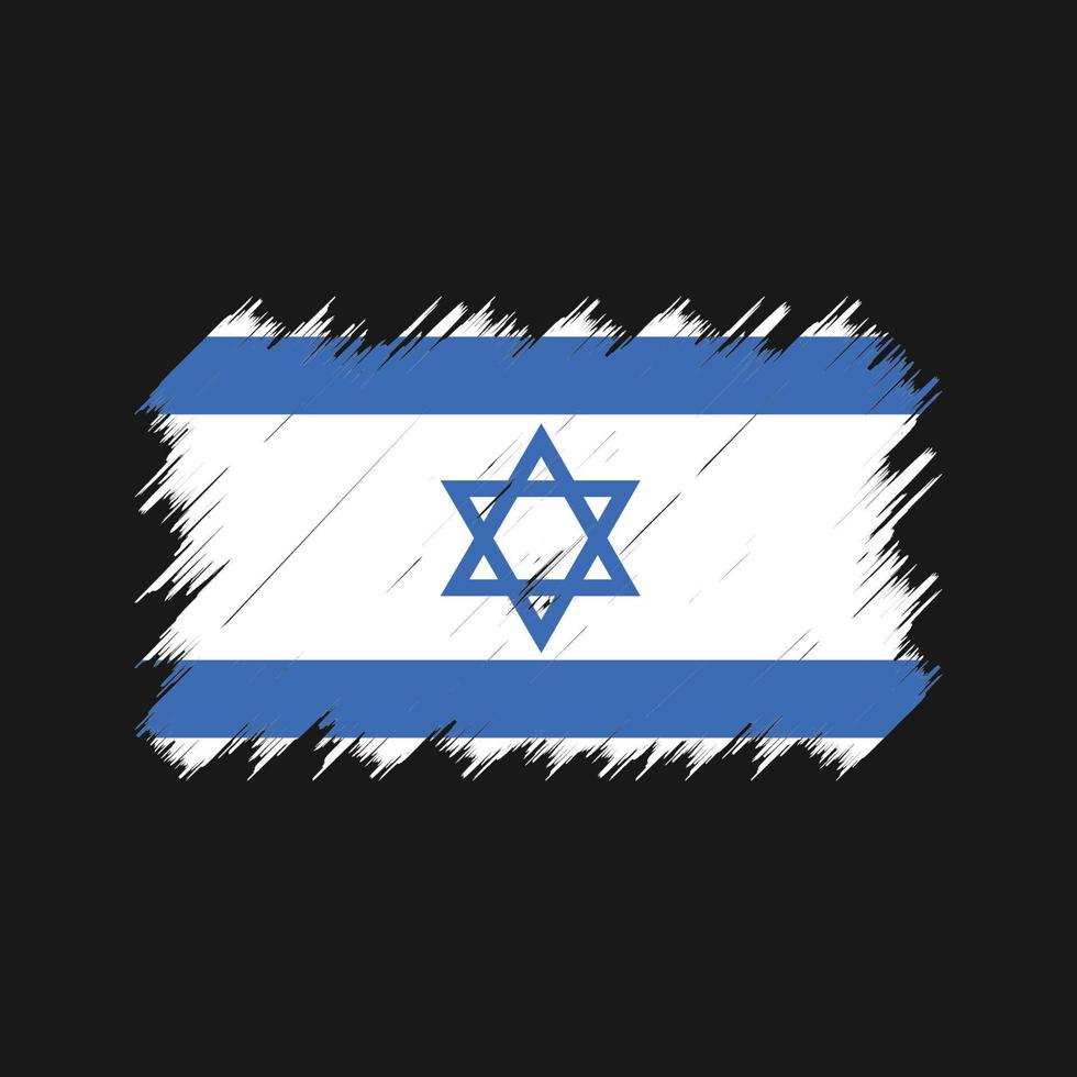 escova de bandeira de israel. bandeira nacional vetor