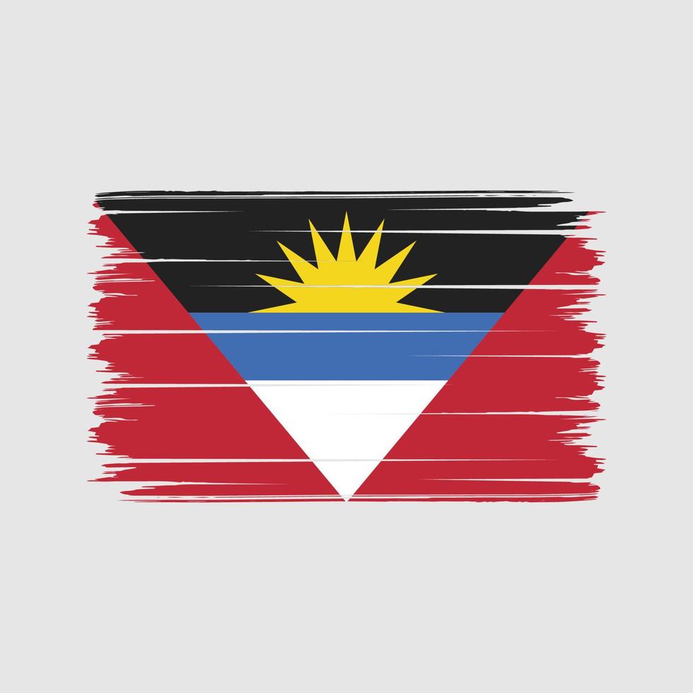 pinceladas de bandeira de antígua e barbuda. bandeira nacional vetor