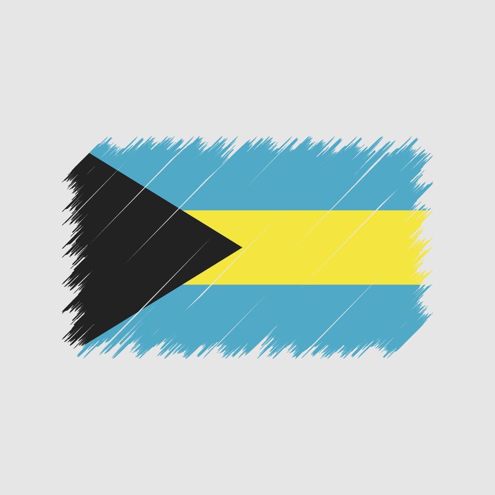 pinceladas de bandeira das bahamas. bandeira nacional vetor