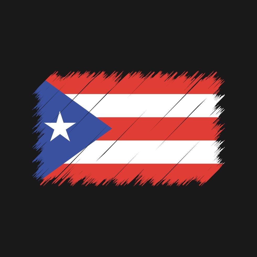 pinceladas de bandeira de porto rico. bandeira nacional vetor