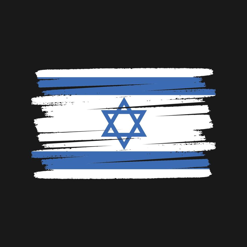 escova de bandeira de israel. bandeira nacional vetor