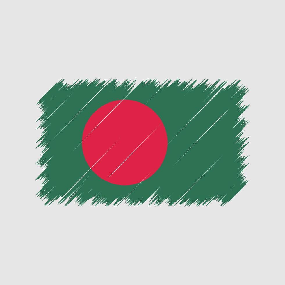 pinceladas de bandeira de bangladesh. bandeira nacional vetor