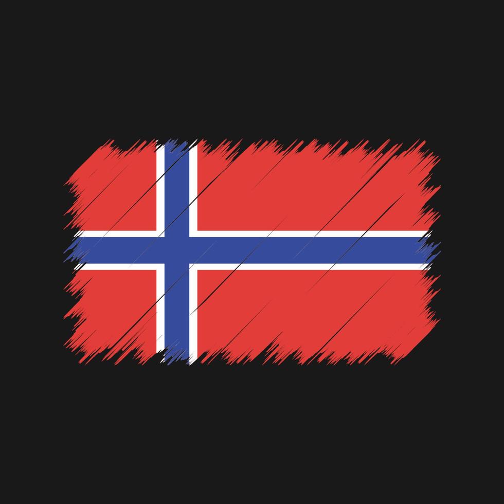 pinceladas de bandeira da noruega. bandeira nacional vetor