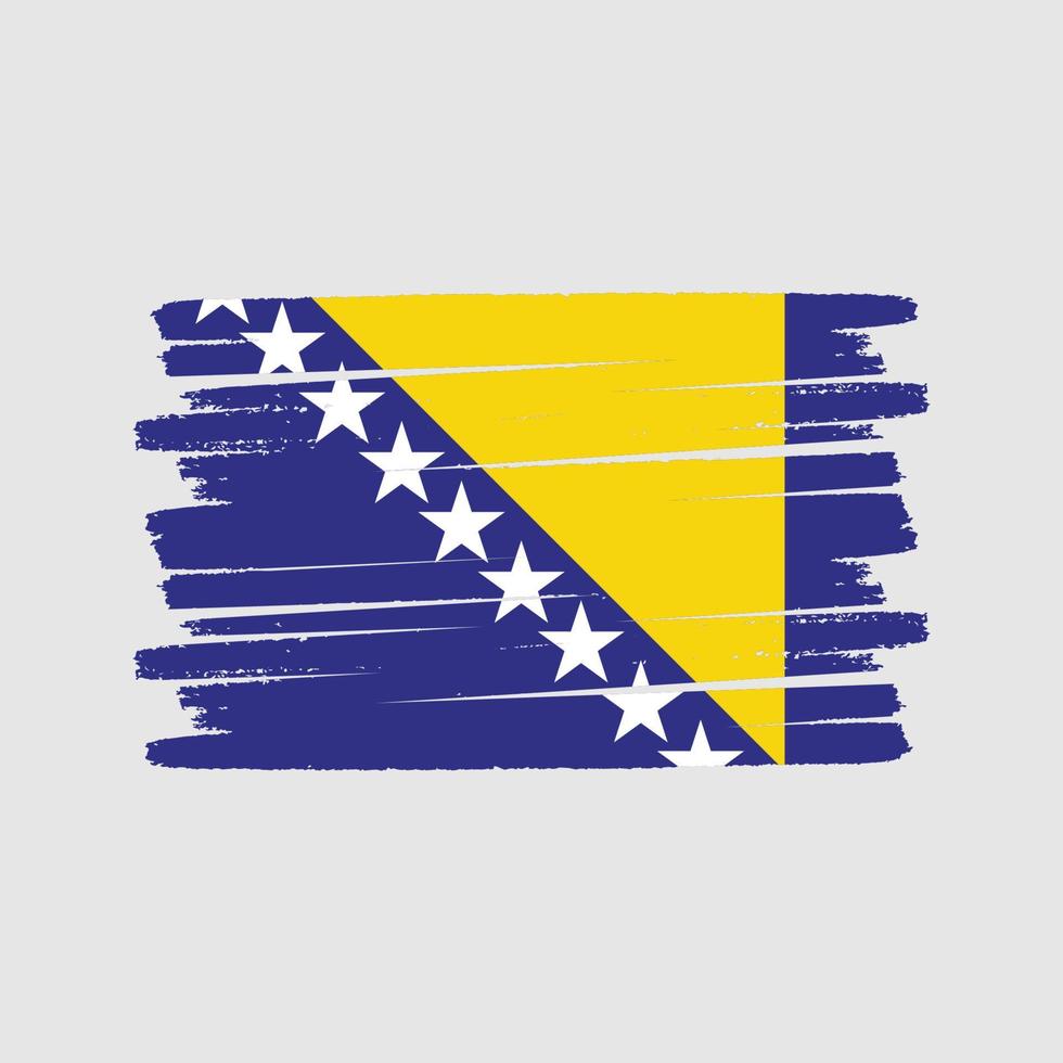 pincel de bandeira da bósnia. bandeira nacional vetor