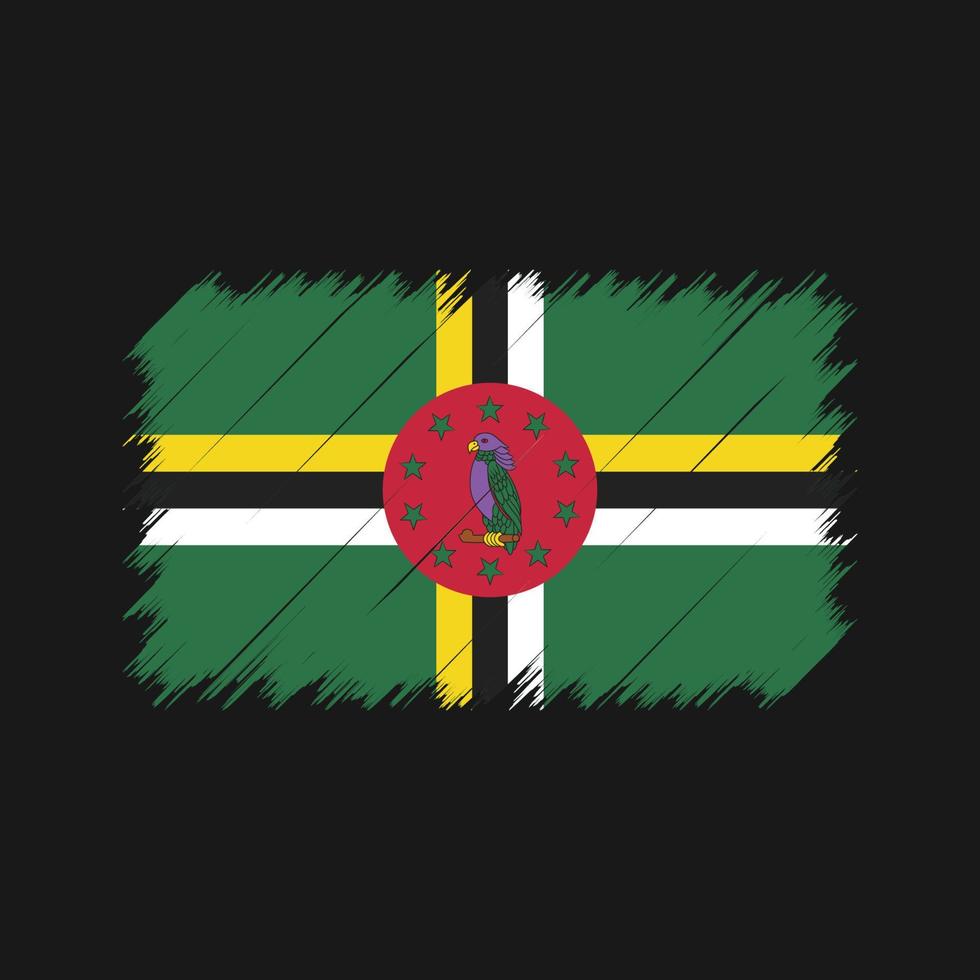 pinceladas de bandeira dominica. bandeira nacional vetor