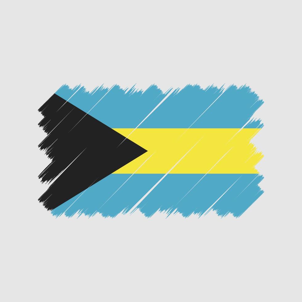 escova de bandeira das bahamas. bandeira nacional vetor