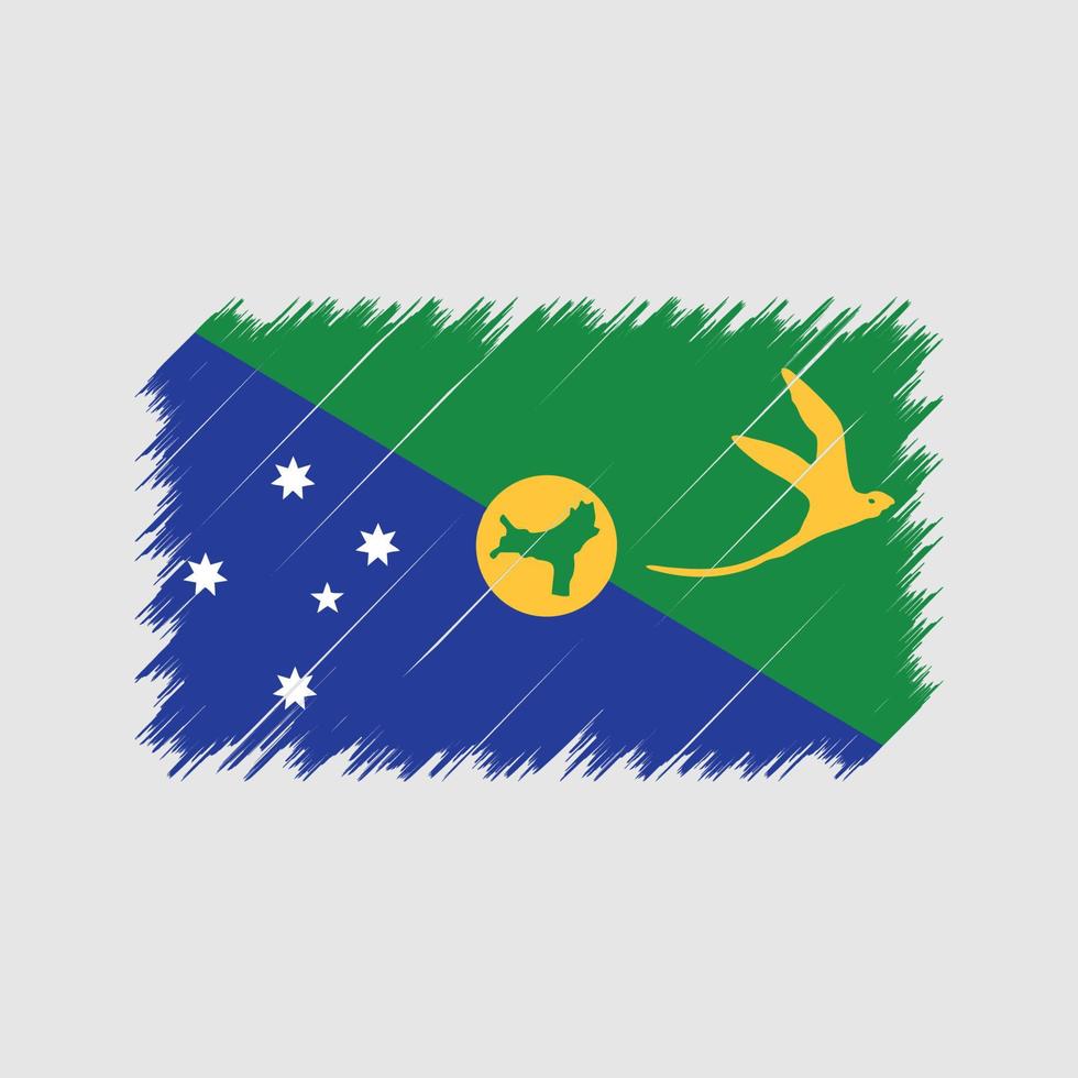 pinceladas de bandeira de ilhas de natal. bandeira nacional vetor