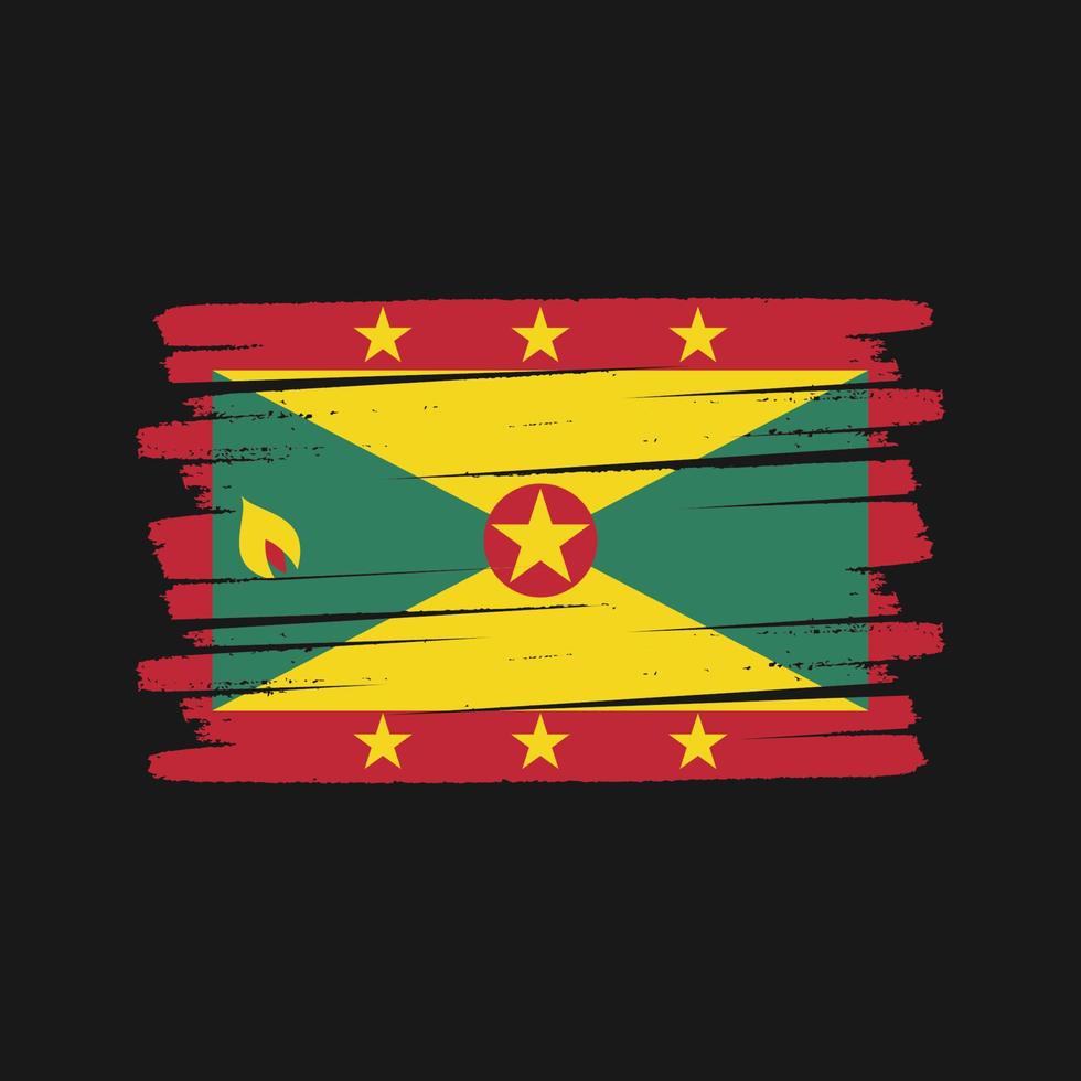 escova de bandeira de granada. bandeira nacional vetor