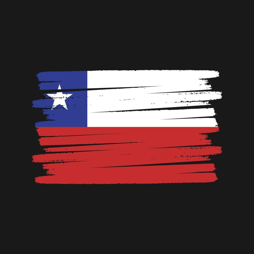 escova de bandeira do chile. bandeira nacional vetor