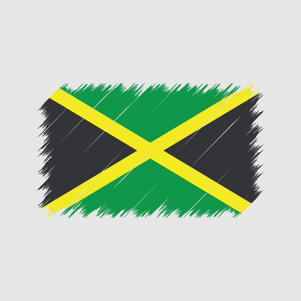 pinceladas de bandeira da jamaicana. bandeira nacional vetor