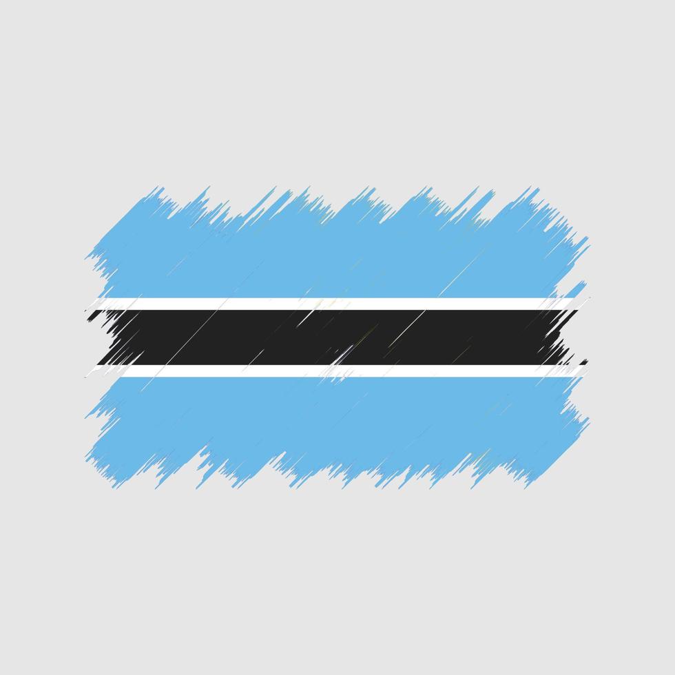 pincel de bandeira do botswana. bandeira nacional vetor