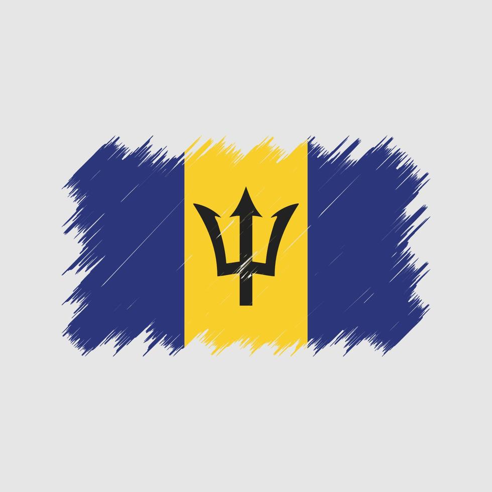 escova de bandeira de barbados. bandeira nacional vetor