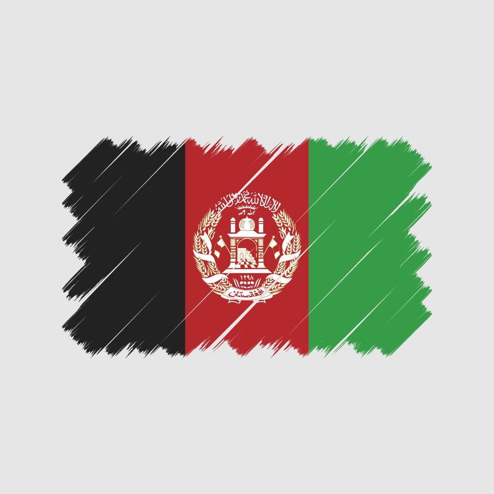 pincel de bandeira do afeganistão. bandeira nacional vetor
