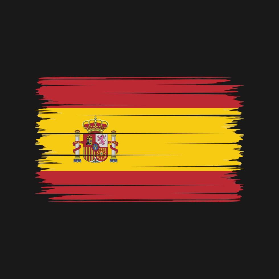 pinceladas de bandeira espanha. bandeira nacional vetor