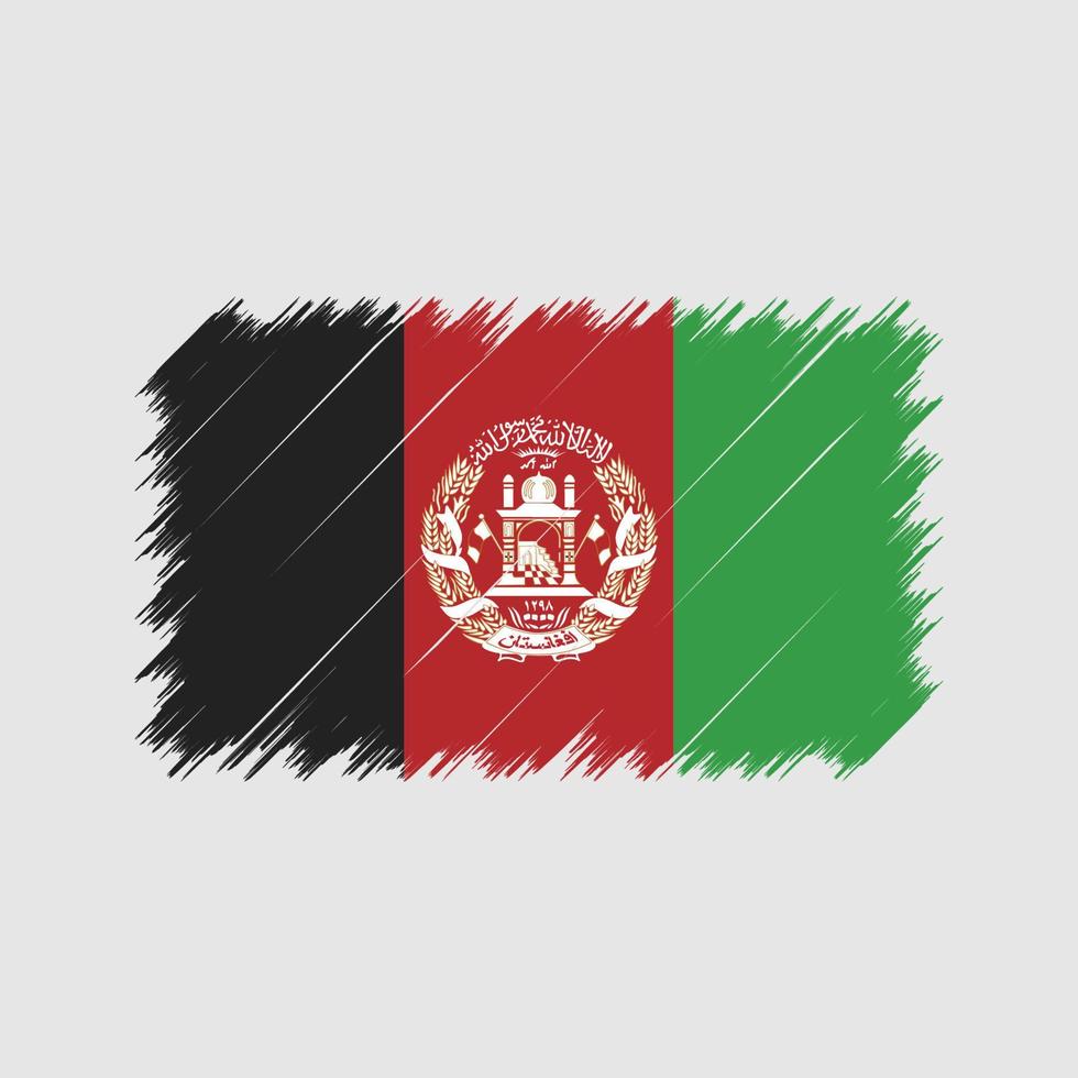 pinceladas de bandeira do afeganistão. bandeira nacional vetor