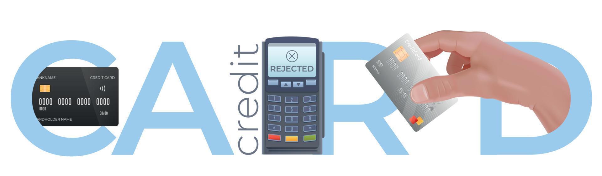 bandeira de cartão de crédito vetor