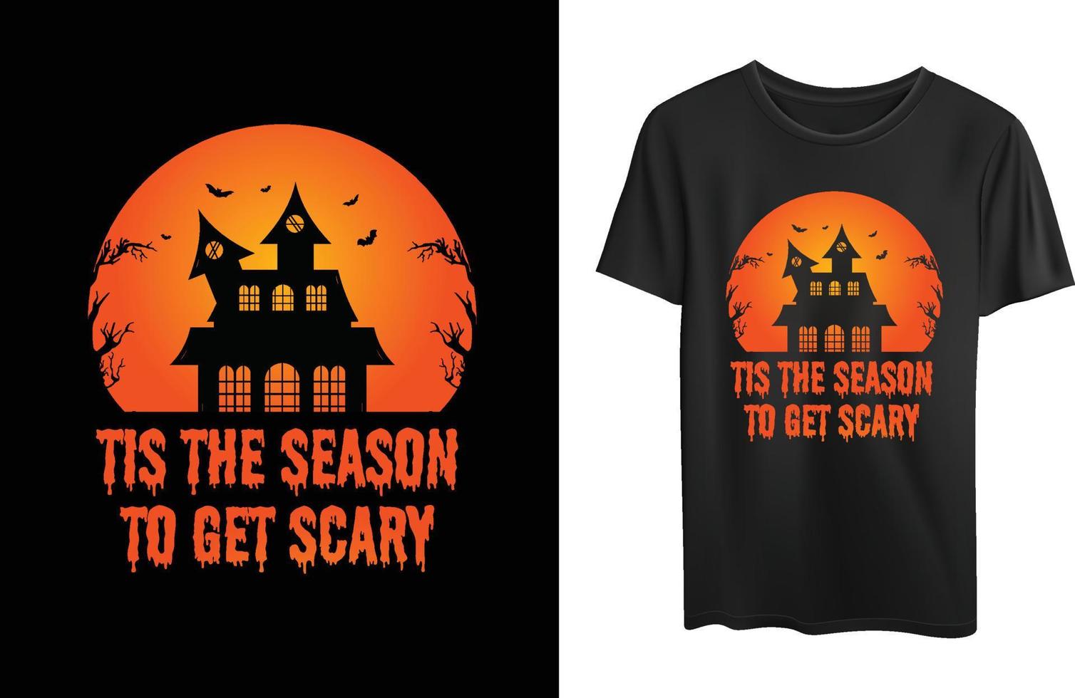 camiseta de tipografia de vetor de halloween