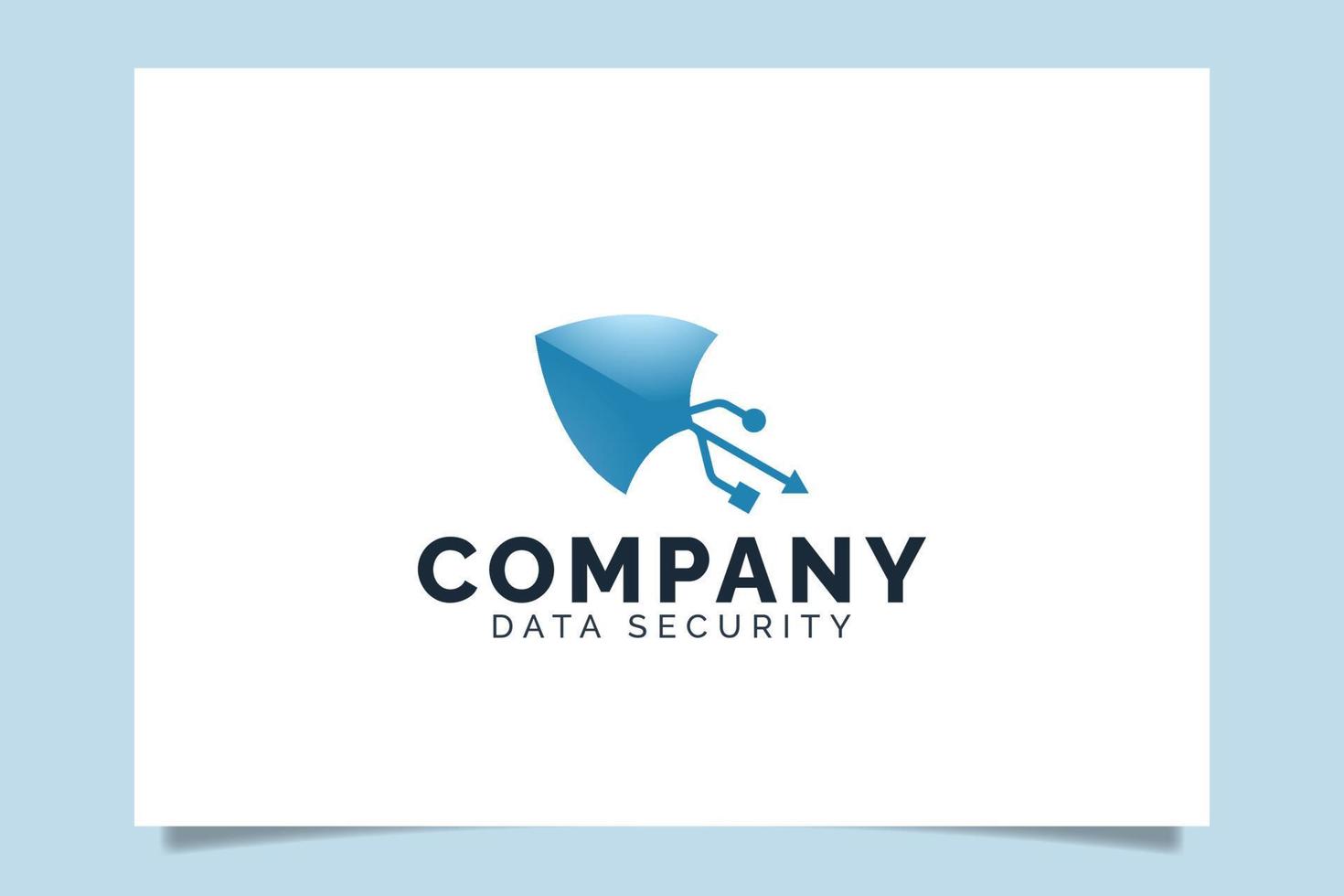 logotipo do escudo de seta que representa o serviço de segurança de dados para qualquer empresa, especialmente para internetm, web, cibernética, finanças, privacidade, etc. vetor