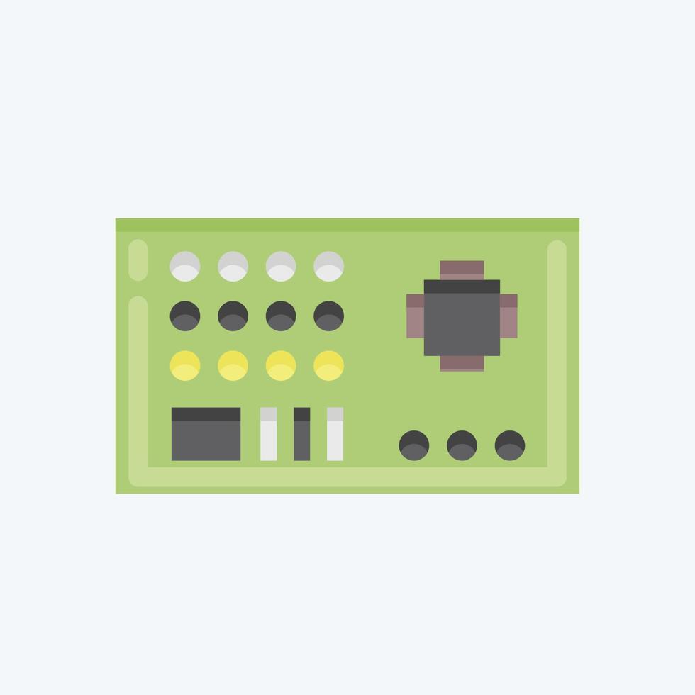 placa-mãe ícone. adequado para o símbolo de componentes de computador. estilo plano. design simples editável. vetor de modelo de design. ilustração simples