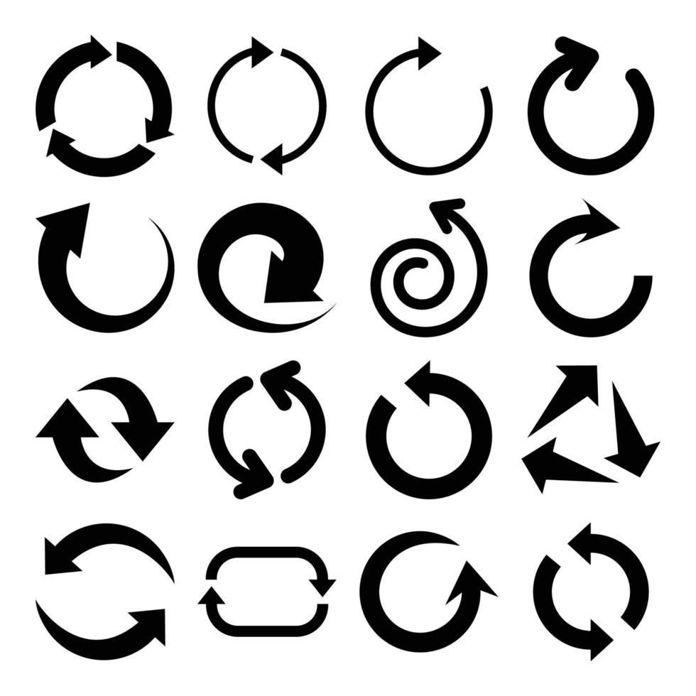 vetor de ícone de seta do círculo. ilustração em vetor ícone seta círculo