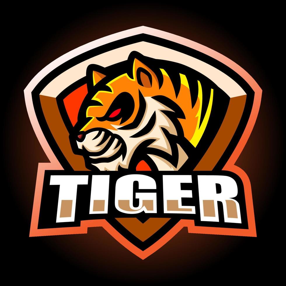 desenho de mascote tigre vetor