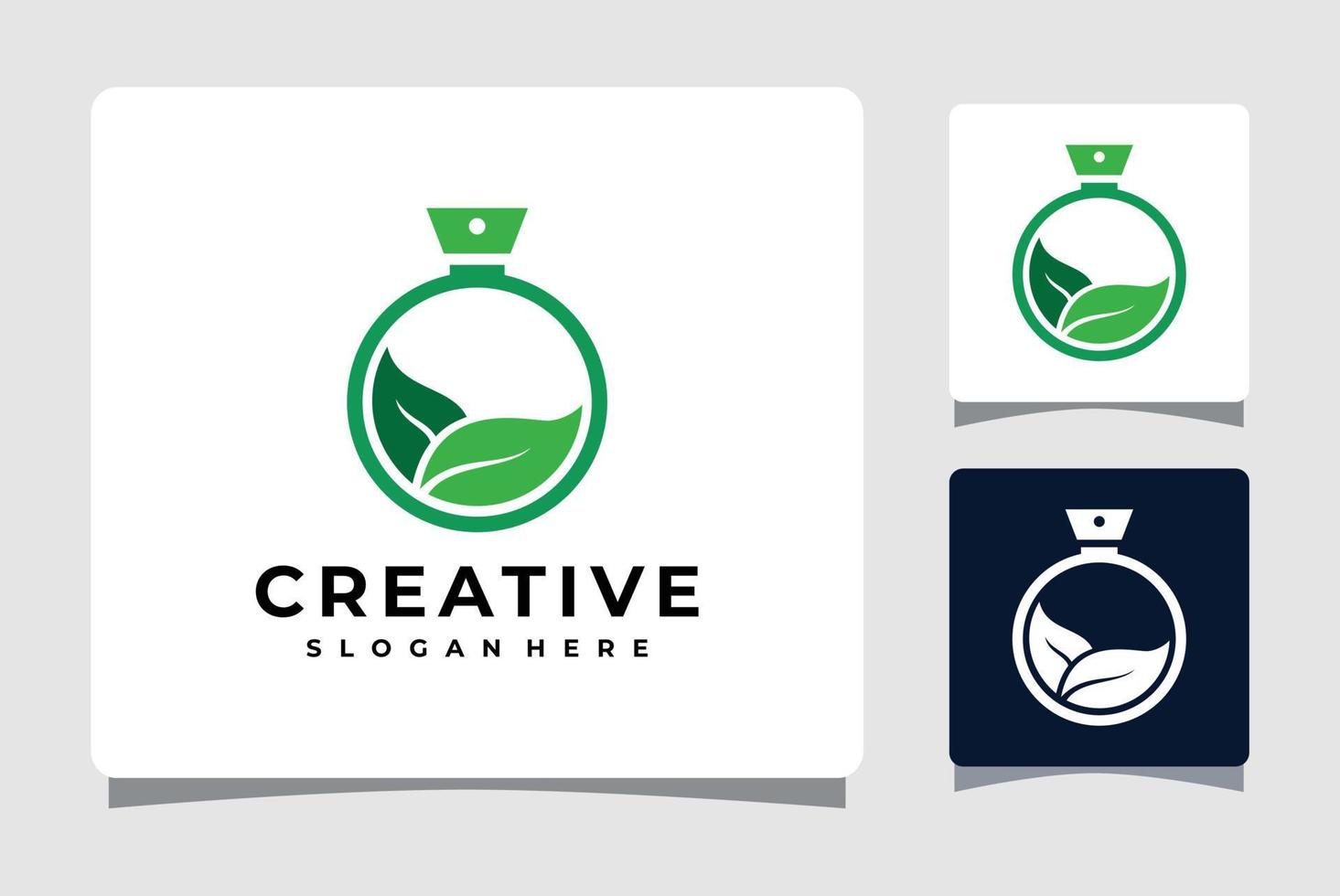 inspiração de design de modelo de logotipo de ecologia de laboratório vetor