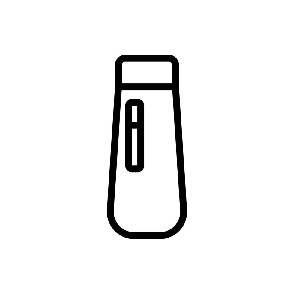 garrafa de líquido com ilustração de contorno de vetor de ícone indicador