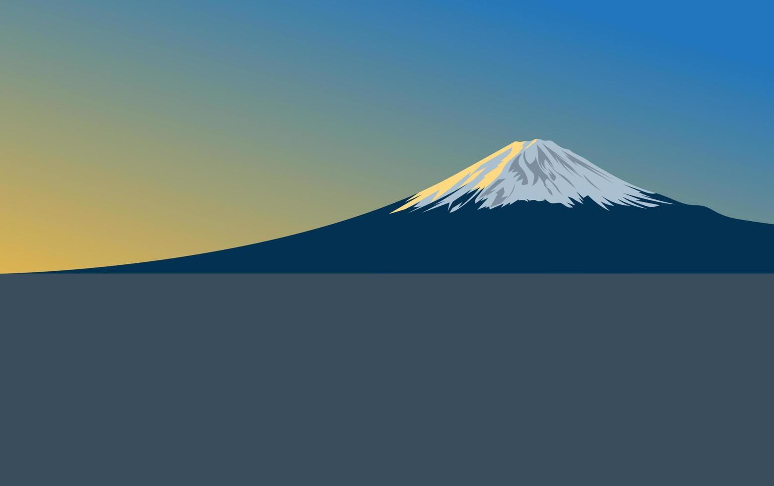 bela ilustração vetorial de paisagem de montanha japão fuji vetor